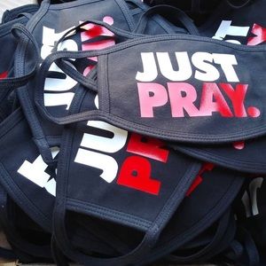 Just Pray Nike Inspired Face Mask